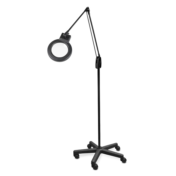 Magnifying Lamp - Adjustable Frame on Stand w/ Wheels - Salon Supplies