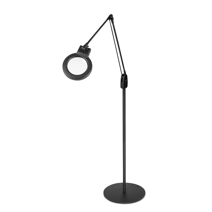 Portable Floor Lamp Magnifier LED Magnifying Light 5 Diopter