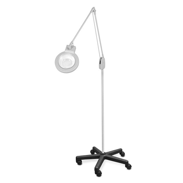 Industrial Floor Lamp Articulating Adjustable Arm Magnifier Dazor